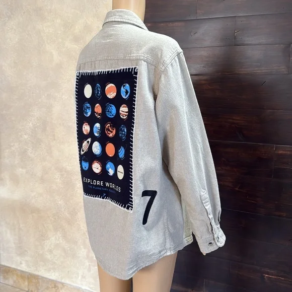 The Planetary Society Tan Flannel Size M - Picture 3 of 8